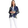 imageWomen Light Weight Rayon Casual Open Front Jacket Cardigan in Pineapple ParadisePineapple Paradise Navy