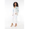 imageWomen Light Weight Rayon Casual Open Front Jacket Cardigan in Sandy Beach WhiteSandy Beach White Navy