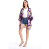 imageWomen Open Front Lightweight Kimono Tops in SunsetSunset Purple