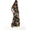 imageWomens Hawaiian Wide Legged with Pockets Jumpsuit in Cream RafelsiaBlack Rafelsia