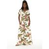 imageWomens Hawaiian Wide Legged with Pockets Jumpsuit in Cream RafelsiaCream Rafelsia