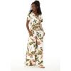 imageWomens Hawaiian Wide Legged with Pockets Jumpsuit in Cream RafelsiaCream Rafelsia