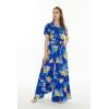 imageWomens Hawaiian Wide Legged with Pockets Jumpsuit in Hibiscus BlueHibiscus Blue