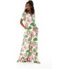 imageWomens Hawaiian Wide Legged with Pockets Jumpsuit in Lotus and OrchidLotus and Orchid