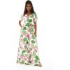 imageWomens Hawaiian Wide Legged with Pockets Jumpsuit in Lotus and OrchidLotus and Orchid