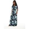 imageWomens Hawaiian Wide Legged with Pockets Jumpsuit in Orchid Breeze NavyOrchid Breeze Navy