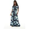imageWomens Hawaiian Wide Legged with Pockets Jumpsuit in Orchid Breeze NavyOrchid Breeze Navy