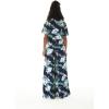 imageWomens Hawaiian Wide Legged with Pockets Jumpsuit in Orchid Breeze NavyOrchid Breeze Navy