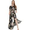 imageMatchable Couple Hawaiian Luau Shirt or Wide Legged Pants in Hibiscus BlackWomen Hibiscus Black Top