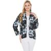 imageWomen Light Weight Rayon Casual Open Front Jacket Cardigan in BloomMidnight Bloom