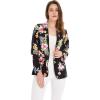 imageWomen Light Weight Rayon Casual Open Front Jacket Cardigan in HibiscusHibiscus Black