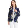 imageWomen Light Weight Rayon Casual Open Front Jacket Cardigan in Pineapple ParadisePineapple Paradise Navy
