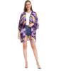 imageWomen Open Front Lightweight Kimono Tops in SunsetSunset Purple