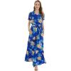 imageWomens Hawaiian Wide Legged with Pockets Jumpsuit in Hibiscus BlueHibiscus Blue