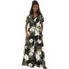 imageWomens Hawaiian Wide Legged with Pockets Jumpsuit in Wispy CereusWispy Cereus Black
