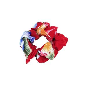 imageHawaii Hangover Hair Tie Scrunchies in Sunset Neon Pastel 1 PackHibiscus Red