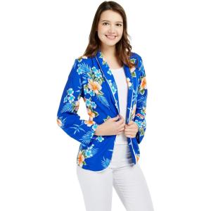 imageWomen Light Weight Rayon Casual Open Front Jacket Cardigan in HibiscusHibiscus Blue