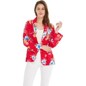 imageWomen Light Weight Rayon Casual Open Front Jacket Cardigan in HibiscusHibiscus Red