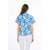 imageCouple Matching Hawaiian Luau Men and Women Shirts in Classic Vintage HibiscusBlue