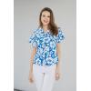 imageCouple Matching Hawaiian Luau Men and Women Shirts in Classic Vintage HibiscusBlue