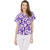 imageCouple Matching Hawaiian Luau Men and Women Shirts in Classic Vintage HibiscusPurple