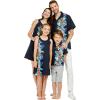 imageCouple Matching Luau Aloha Shirt Maxi Tank Dress Orchid Paradise NavyOrchid Paradise Navy