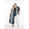 imageCouple Matching Luau Aloha Shirt Maxi Tank Dress Orchid Paradise NavyOrchid Paradise Navy