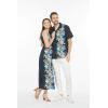 imageCouple Matching Luau Aloha Shirt Maxi Tank Dress Orchid Paradise NavyOrchid Paradise Navy