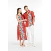 imageCouple Matching Luau Aloha Shirt Maxi Tank Dress Orchid Paradise NavyOrchid Paradise Red
