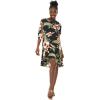 imageMatchable Couple Hawaiian Luau Shirt or 34 Sleeve Ruffle Dress in Black RafelsiaWomen Black Rafelsia