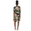 imageMatchable Couple Hawaiian Luau Shirt or 34 Sleeve Ruffle Dress in Black RafelsiaWomen Black Rafelsia