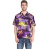 imageMatchable Couple Hawaiian Luau Shirt or Kimono in Sunset BlueMen Sunset Purple