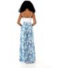 imageMatchable Couple Hawaiian Luau Shirt or Wide Legged Pants in Simply Blue LeafWomen Simply Blue Leaf