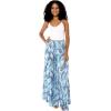 imageMatchable Couple Hawaiian Luau Shirt or Wide Legged Pants in Simply Blue LeafWomen Simply Blue Leaf