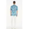 imageMatchable Couple Hawaiian Luau Shirt or Wide Legged Pants in Simply Blue LeafWomen Simply Blue Leaf