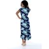 imageMatchable Couple Hawaiian Luau Shirt or Wrap Ruffle Dress in Orchid Breeze NavyMen Orchid Breeze Navy