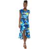imageMatchable Couple Hawaiian Luau Shirt or Wrap Ruffle Dress in Sunset NeonMen Sunset Blue