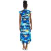 imageMatchable Couple Hawaiian Luau Shirt or Wrap Ruffle Dress in Sunset NeonMen Sunset Blue