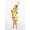 imageMatchable Family Hawaiian Luau Men Women Girl Boy Clothes in Sunset YellowBoy Short Sleeve