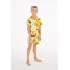 imageMatchable Family Hawaiian Luau Men Women Girl Boy Clothes in Sunset YellowBoy Short Sleeve