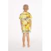imageMatchable Family Hawaiian Luau Men Women Girl Boy Clothes in Sunset YellowBoy Short Sleeve