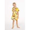 imageMatchable Family Hawaiian Luau Men Women Girl Boy Clothes in Sunset YellowBoy Short Sleeve