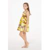 imageMatchable Family Hawaiian Luau Men Women Girl Boy Clothes in Sunset YellowGirl Elastic Strap