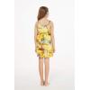 imageMatchable Family Hawaiian Luau Men Women Girl Boy Clothes in Sunset YellowGirl Elastic Strap