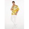 imageMatchable Family Hawaiian Luau Men Women Girl Boy Clothes in Sunset YellowMen Short Sleeve