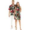 imageMatchable Couple Hawaiian Luau Men Shirt or Women Vintage Fit and Flare Dress in Lost in ParadiseMen Tropical Twilight