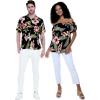 imageMatchable Couple Hawaiian Luau Shirt or OffShoulder Ruffle Muumuu Top in Black RafelsiaMen Black Rafelsia