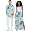 imageMatchable Couple Hawaiian Luau Shirt or Wide Legged Pants in Wispy Cereus Light BlueWomen Wispy Cereus Light Blue