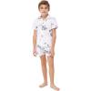 imageMatchable Family Hawaiian Luau Men Women Girl Boy Clothes in Classic Map Flamingo WhiteBoy Short Sleeve