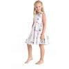 imageMatchable Family Hawaiian Luau Men Women Girl Boy Clothes in Classic Map Flamingo WhiteGirl Fit and Flare